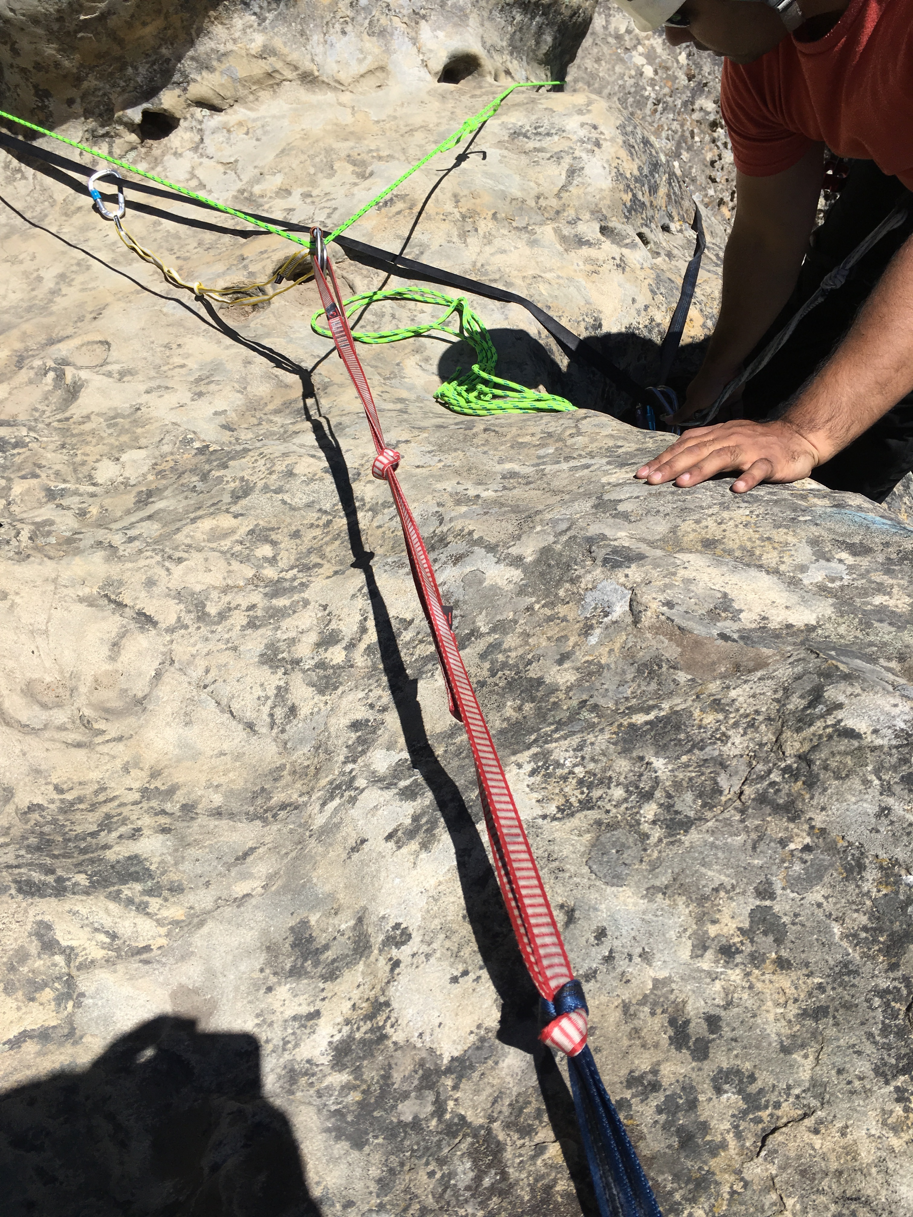 A bad climbing anchor