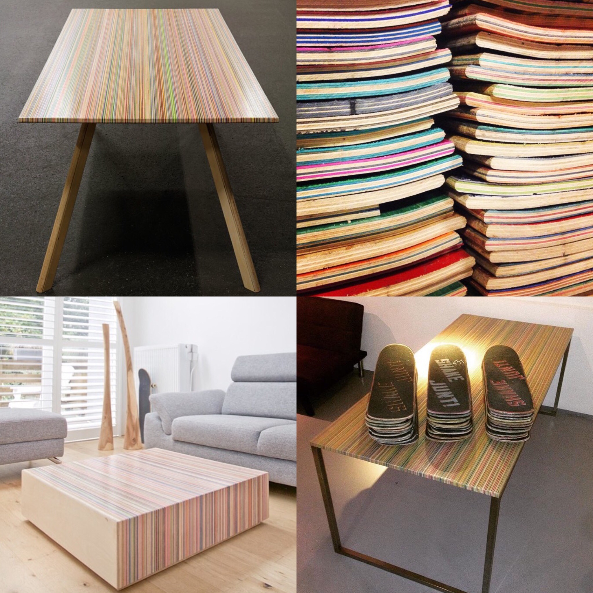 Recycled Skateboard Furniture