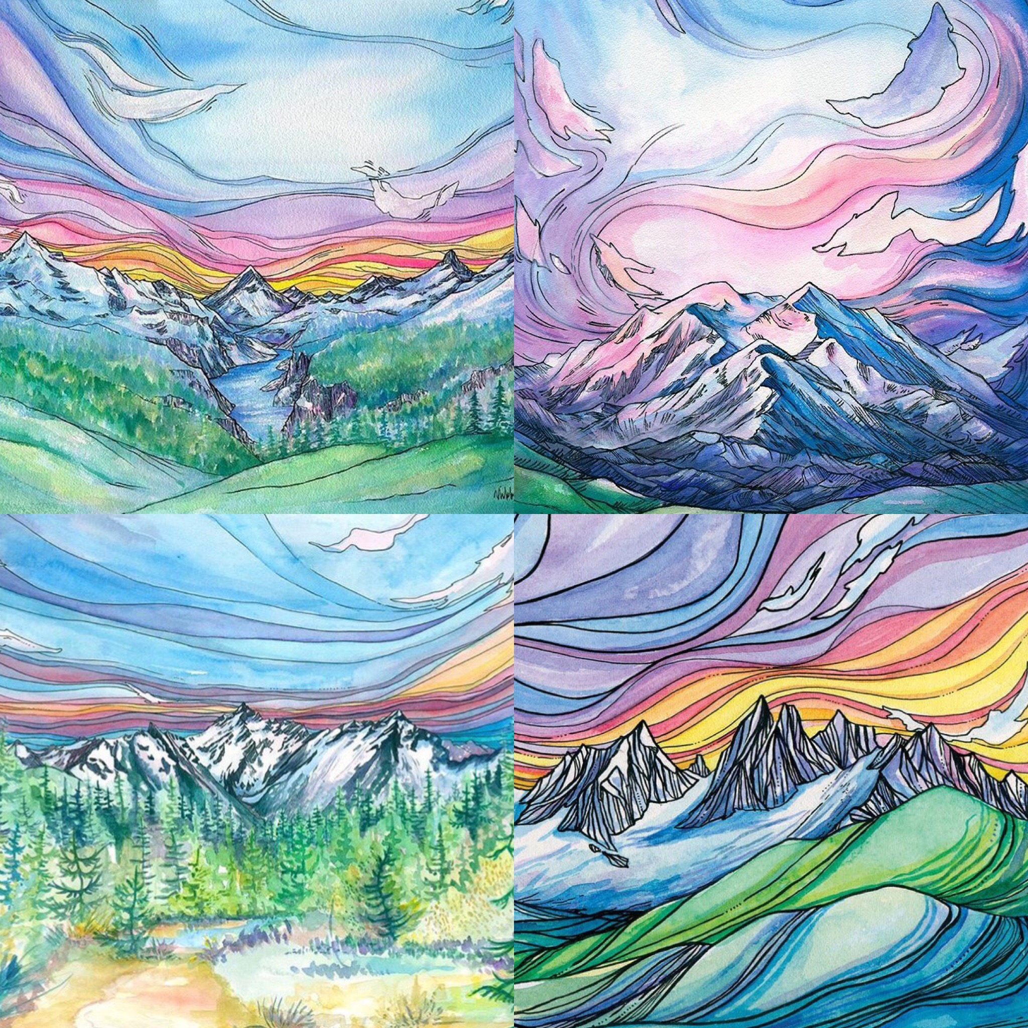 One of a kind watercolors