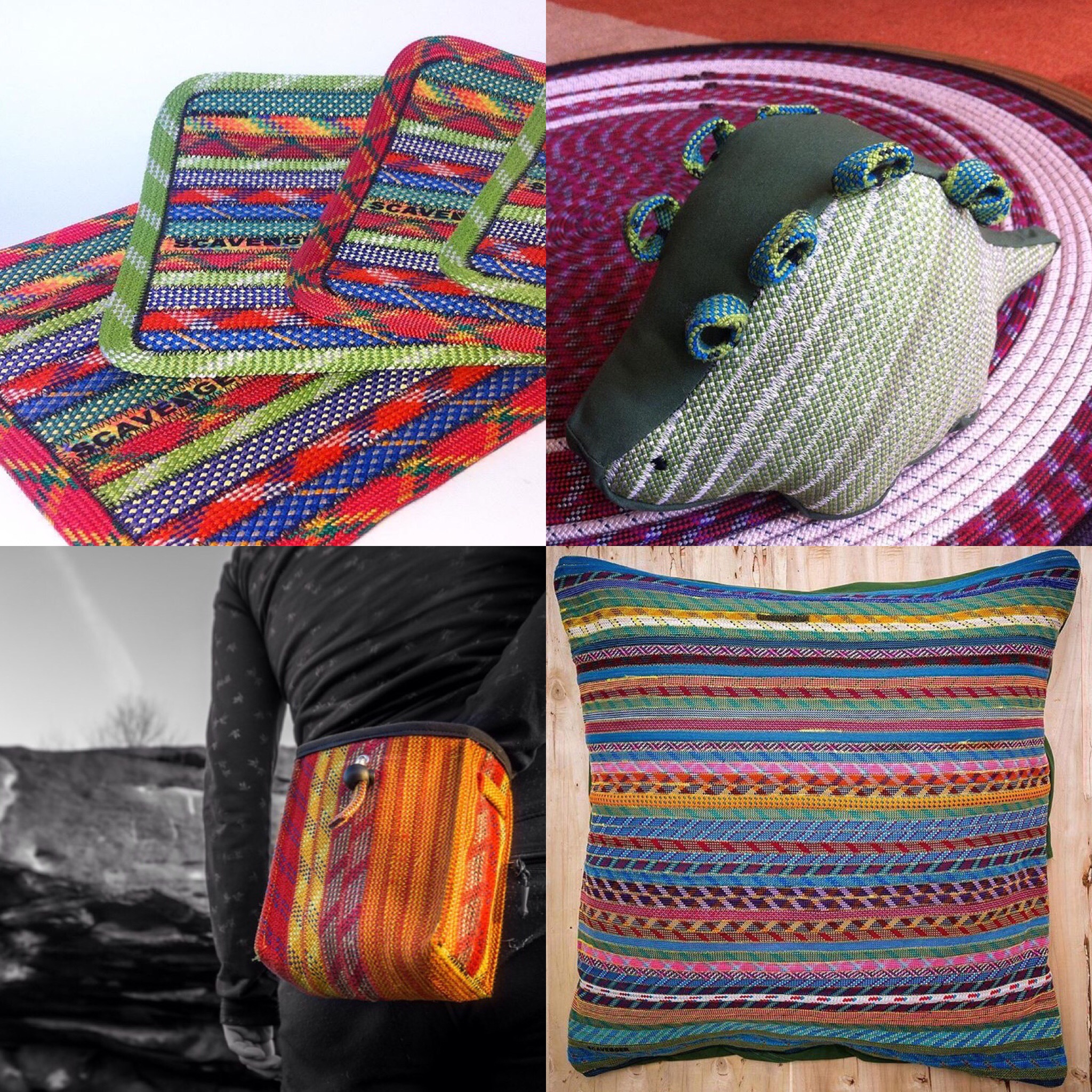 Climbing rope rugs and pillows