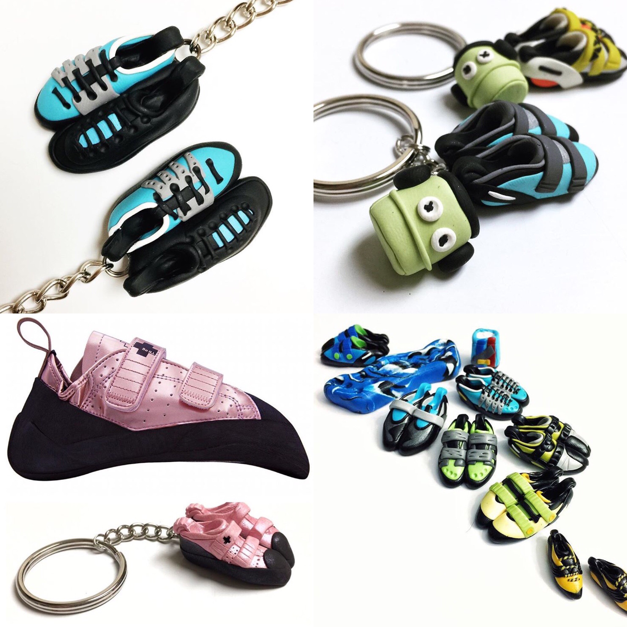 Climbing shoes keychains