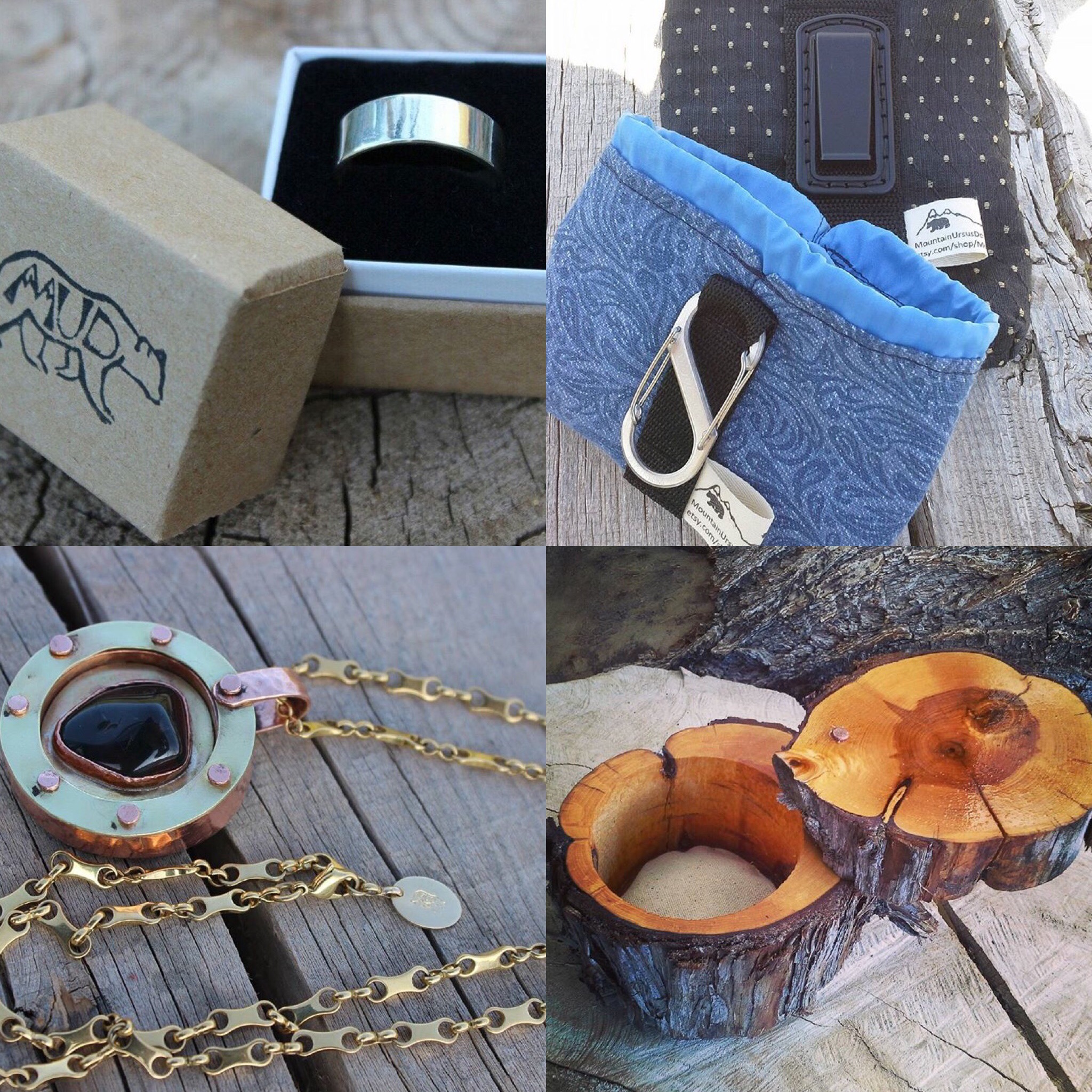 Rustic ring boxes