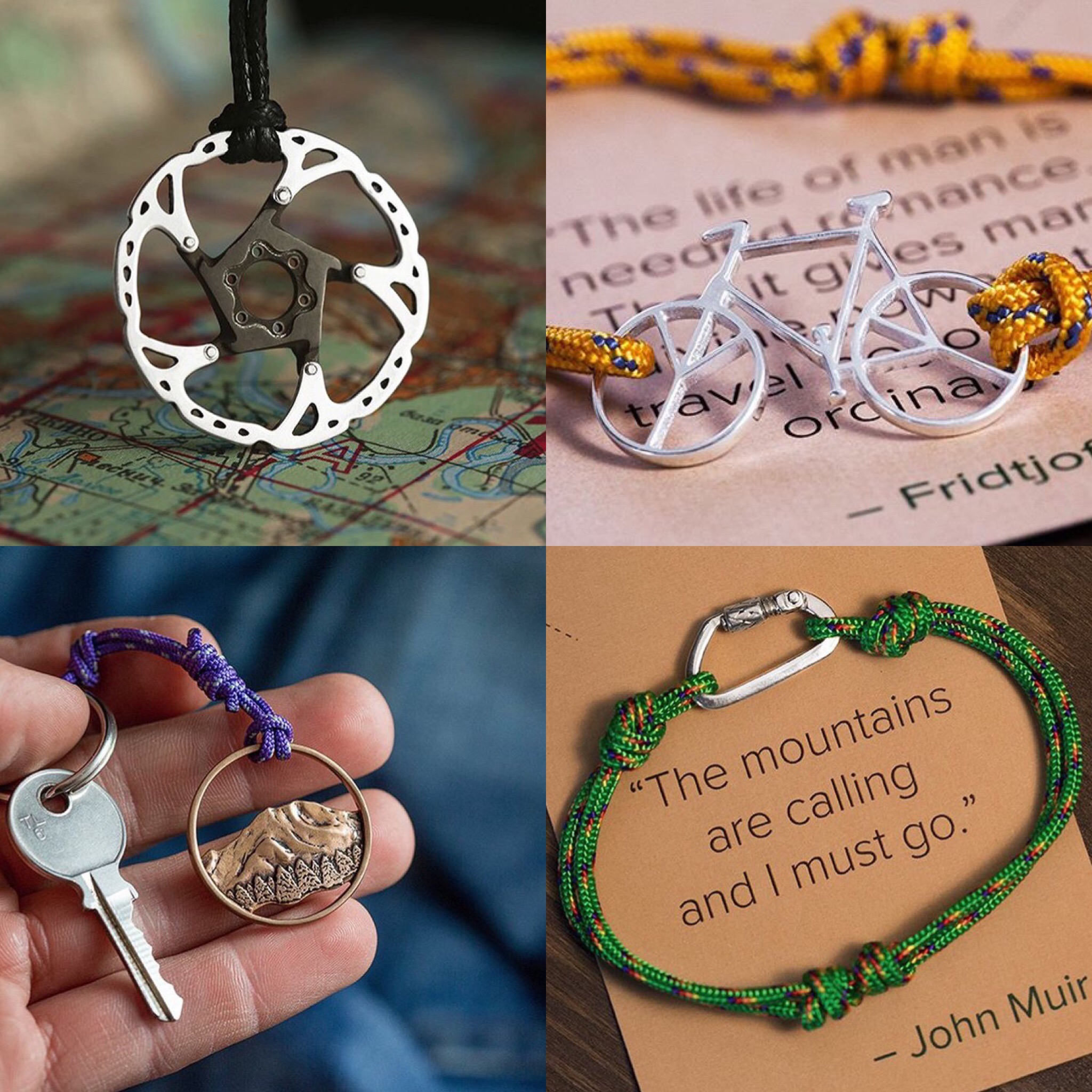 Cycling and climbing jewelry