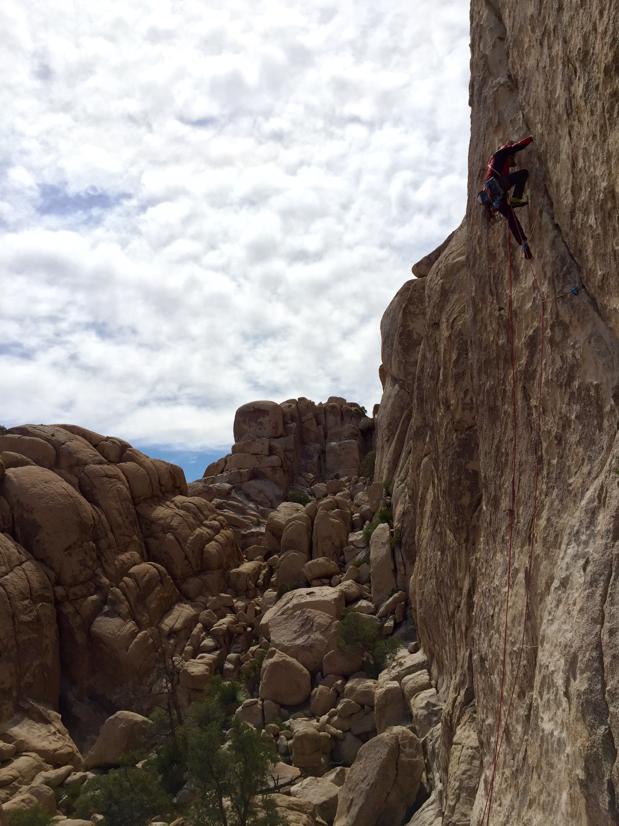 A climber in Joshua Tree National Park