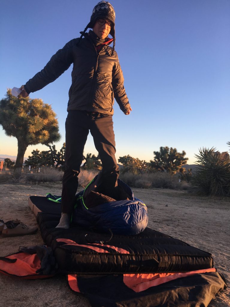 Sleeping outside warm means waking up happy