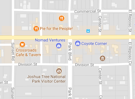 map of Joshua Tree hub