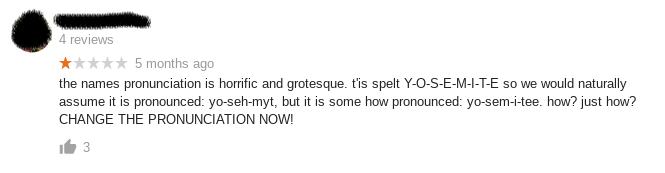Online Review of Yosemite National Park