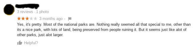 Online Review of Yosemite National Park