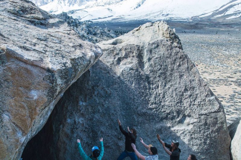 Photoshopped climbers out of photos