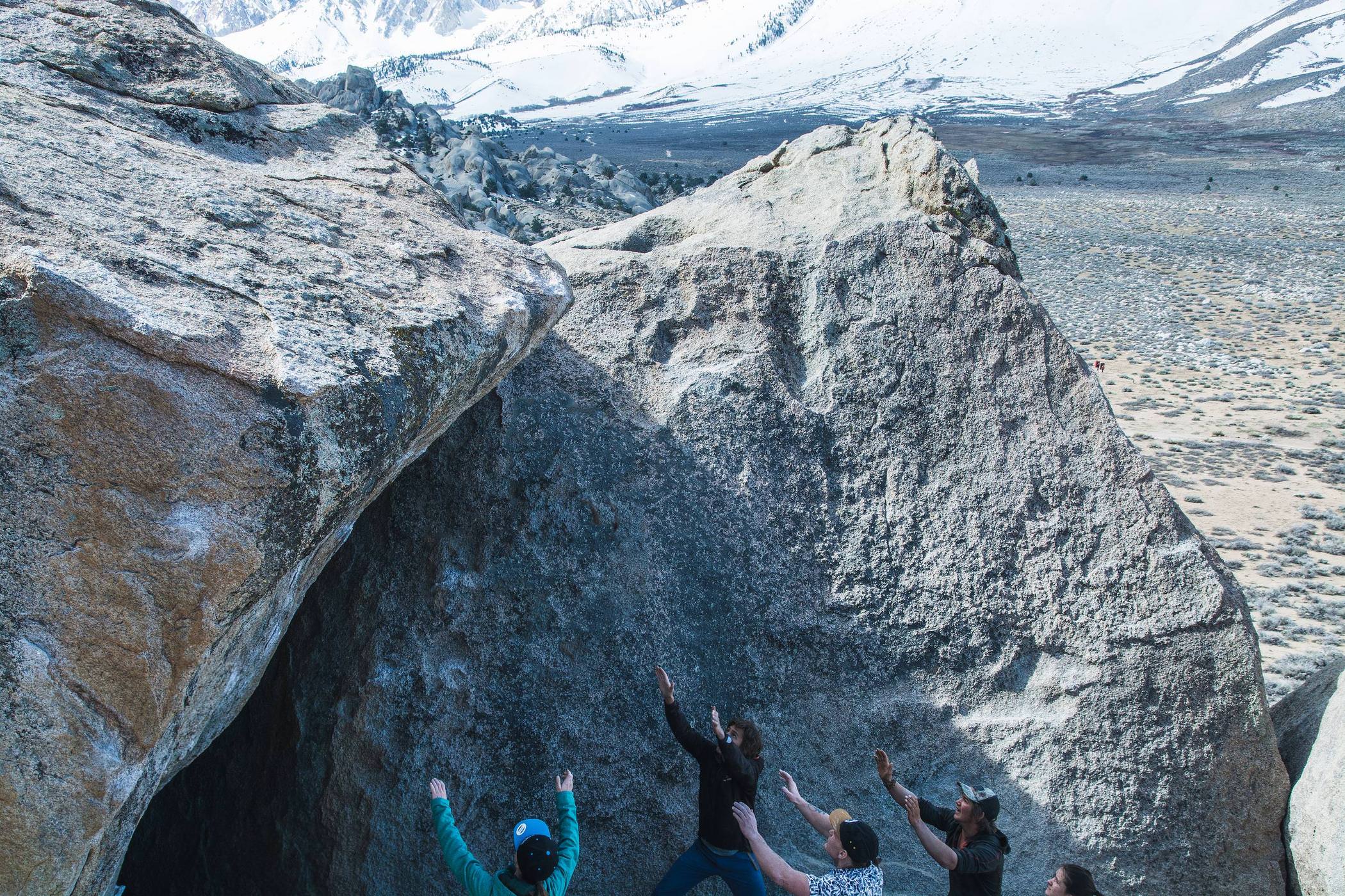 Photoshopped climbers out of photos
