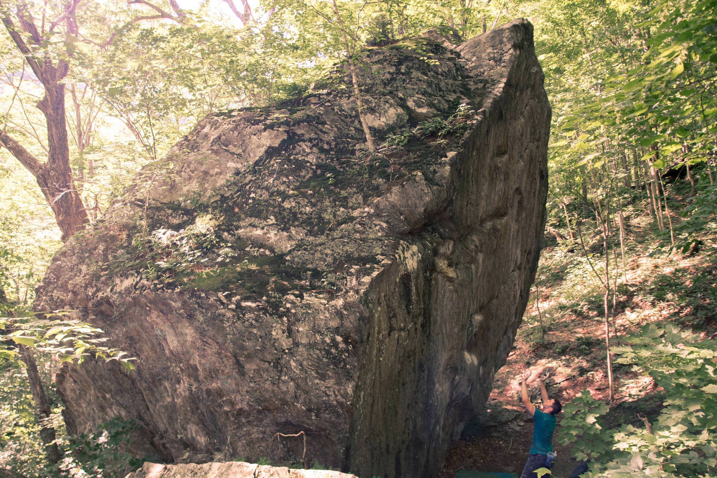 Photoshopped out climbers from boulders