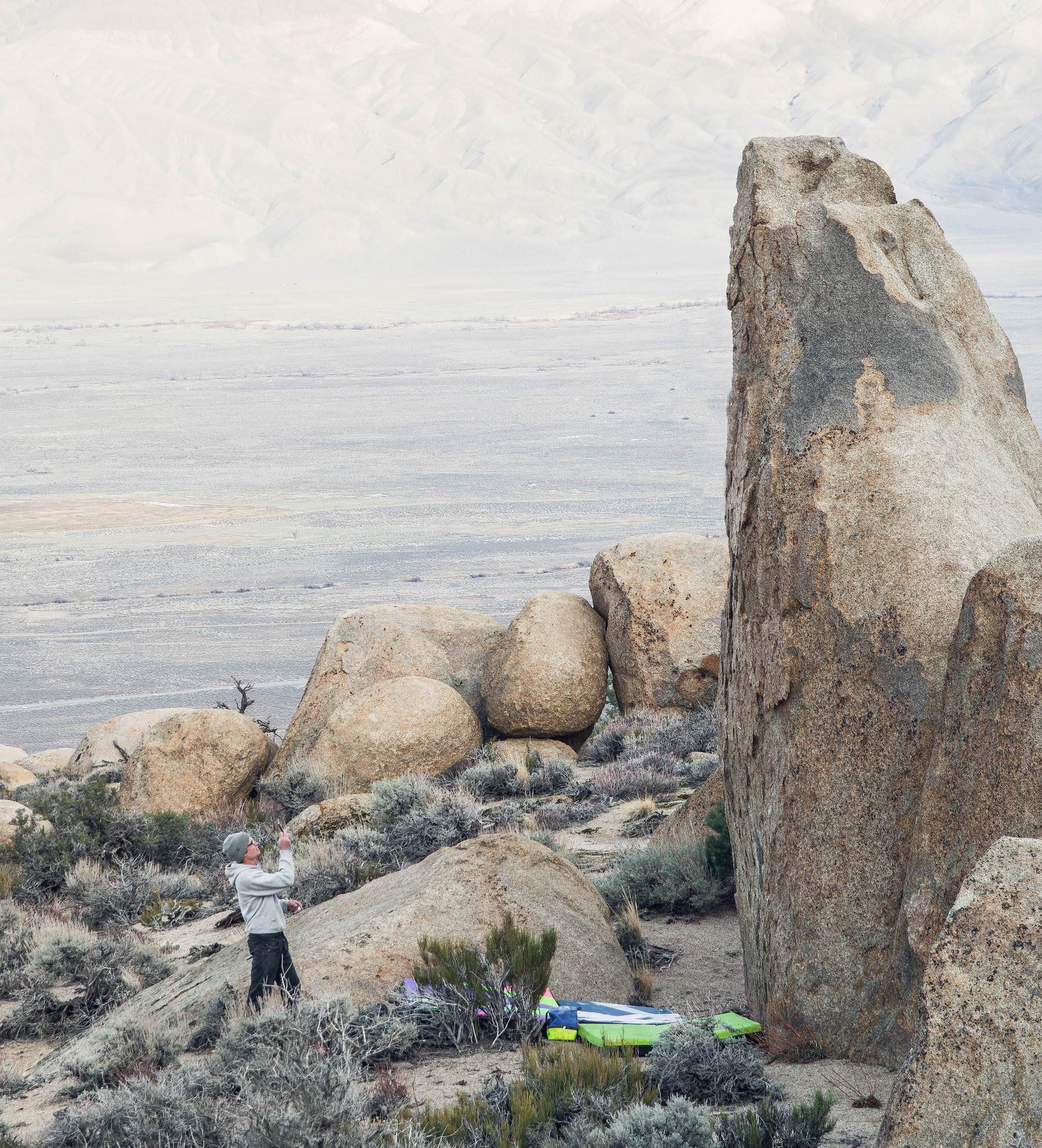 Photoshopped out climbers from boulders