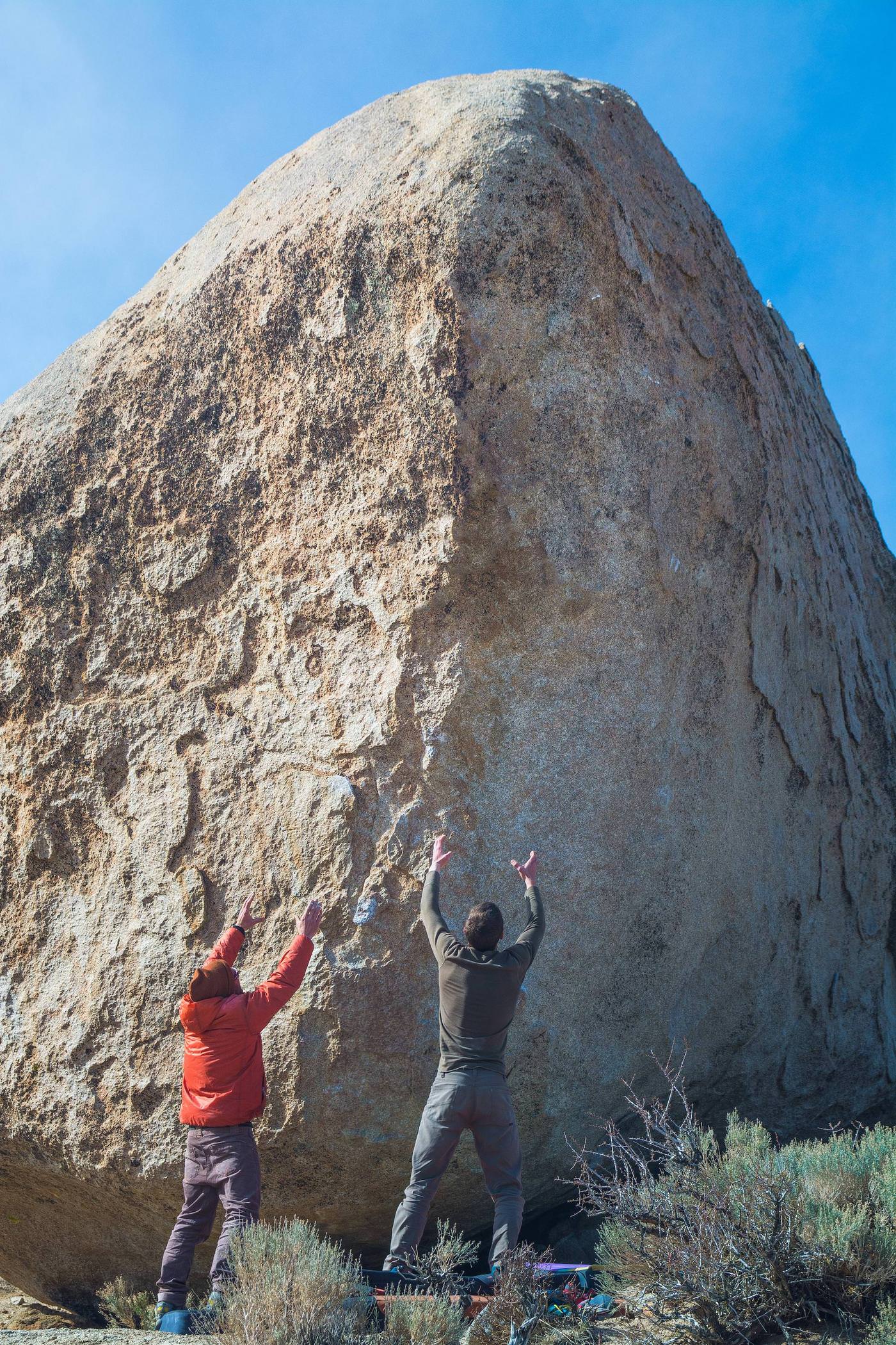 Photoshopped out climbers from boulders