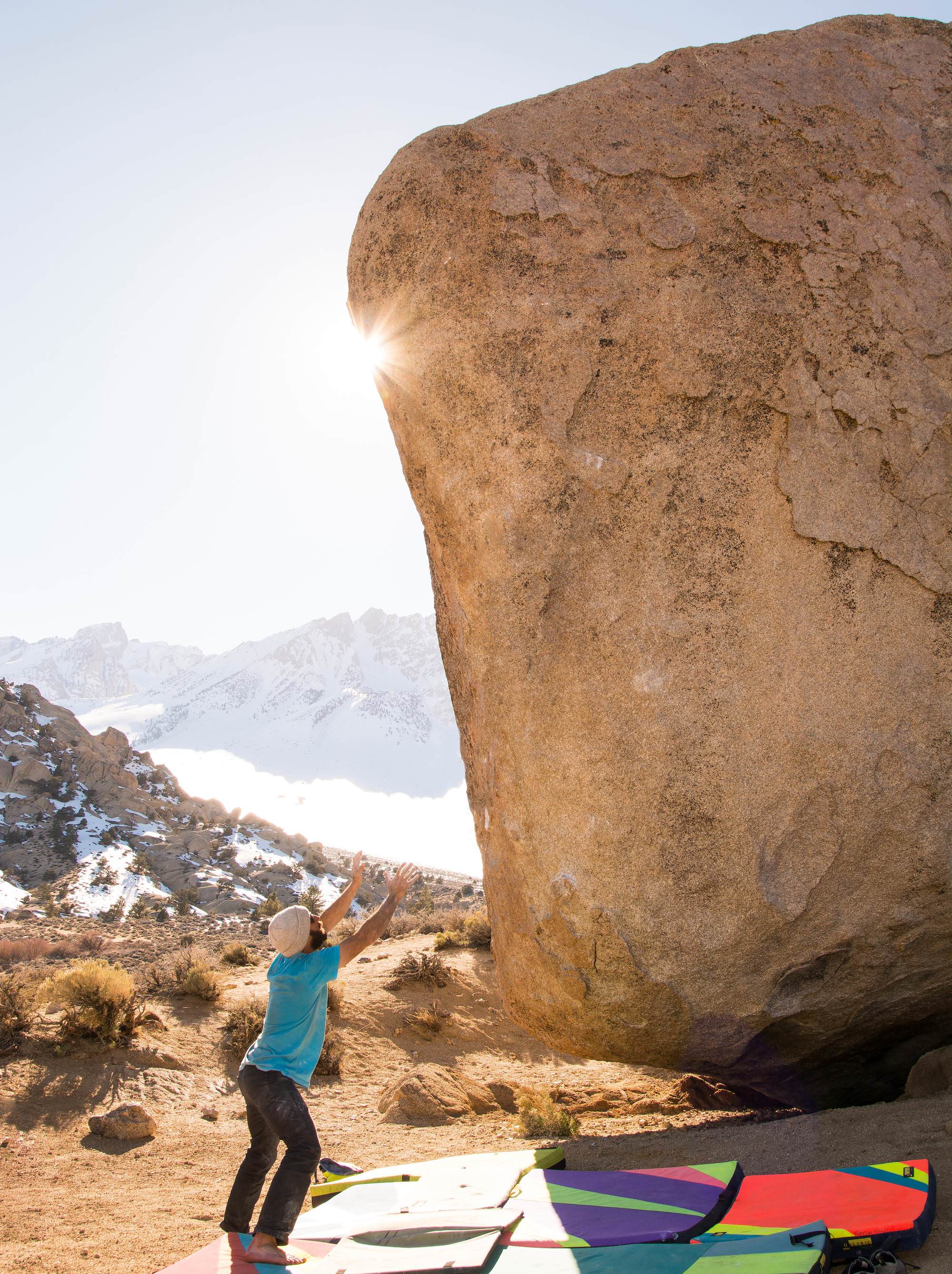 Photoshopped out climbers from boulders