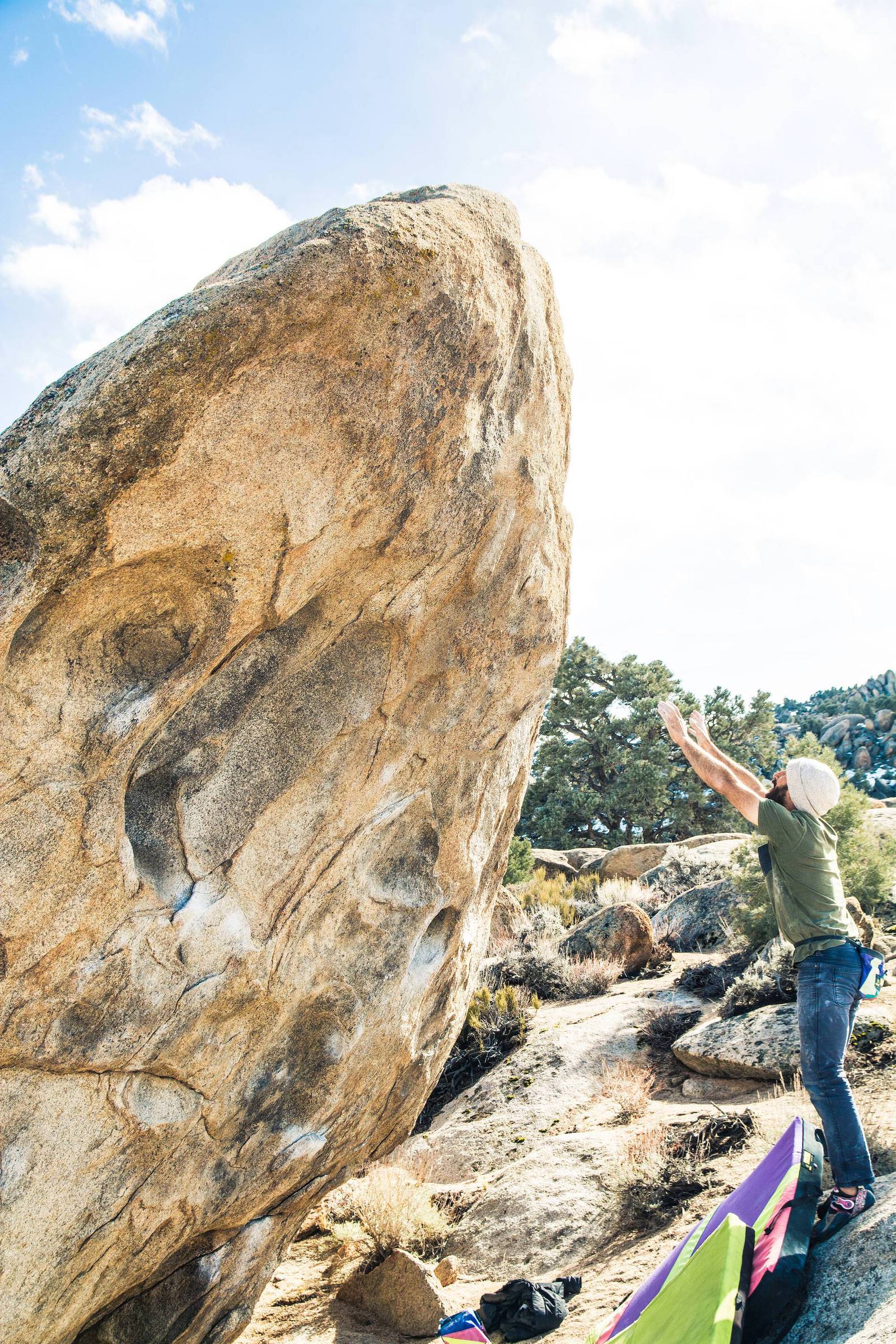 Photoshopped out climbers from boulders
