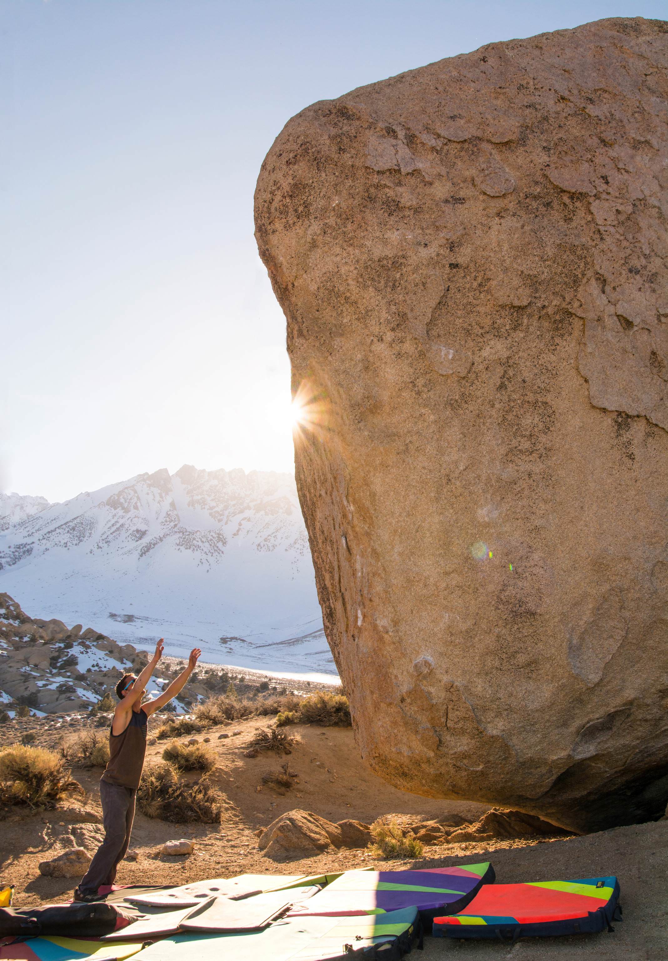 Photoshopped out climbers from boulders