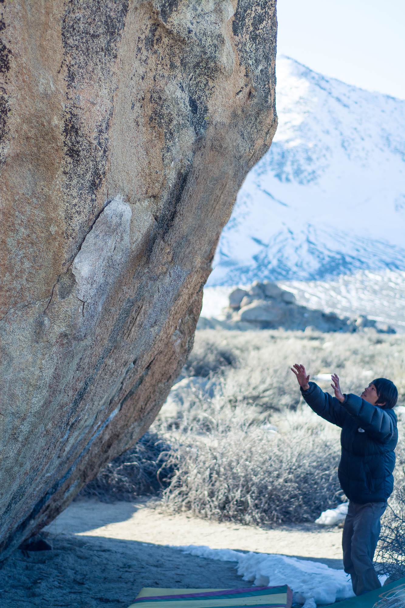 Photoshopped out climbers from boulders