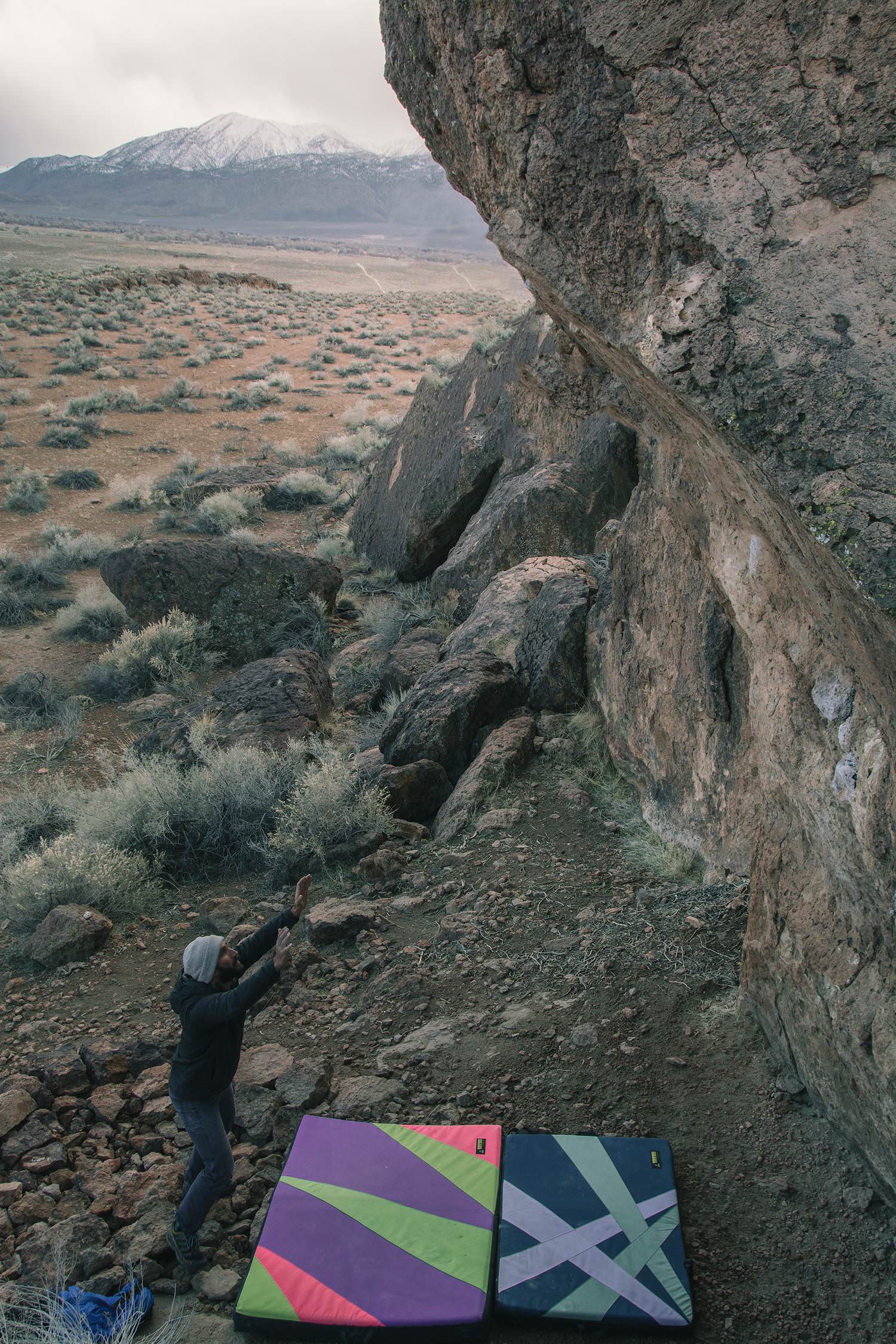 Photoshopped out climbers from boulders