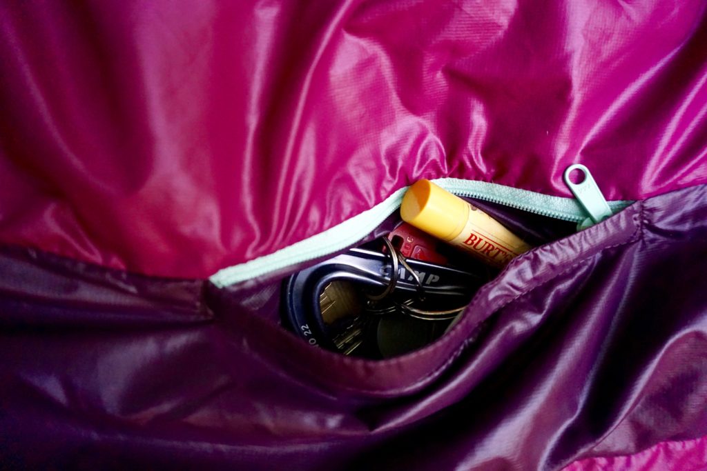 Sleeping Bag: Stash Pocket