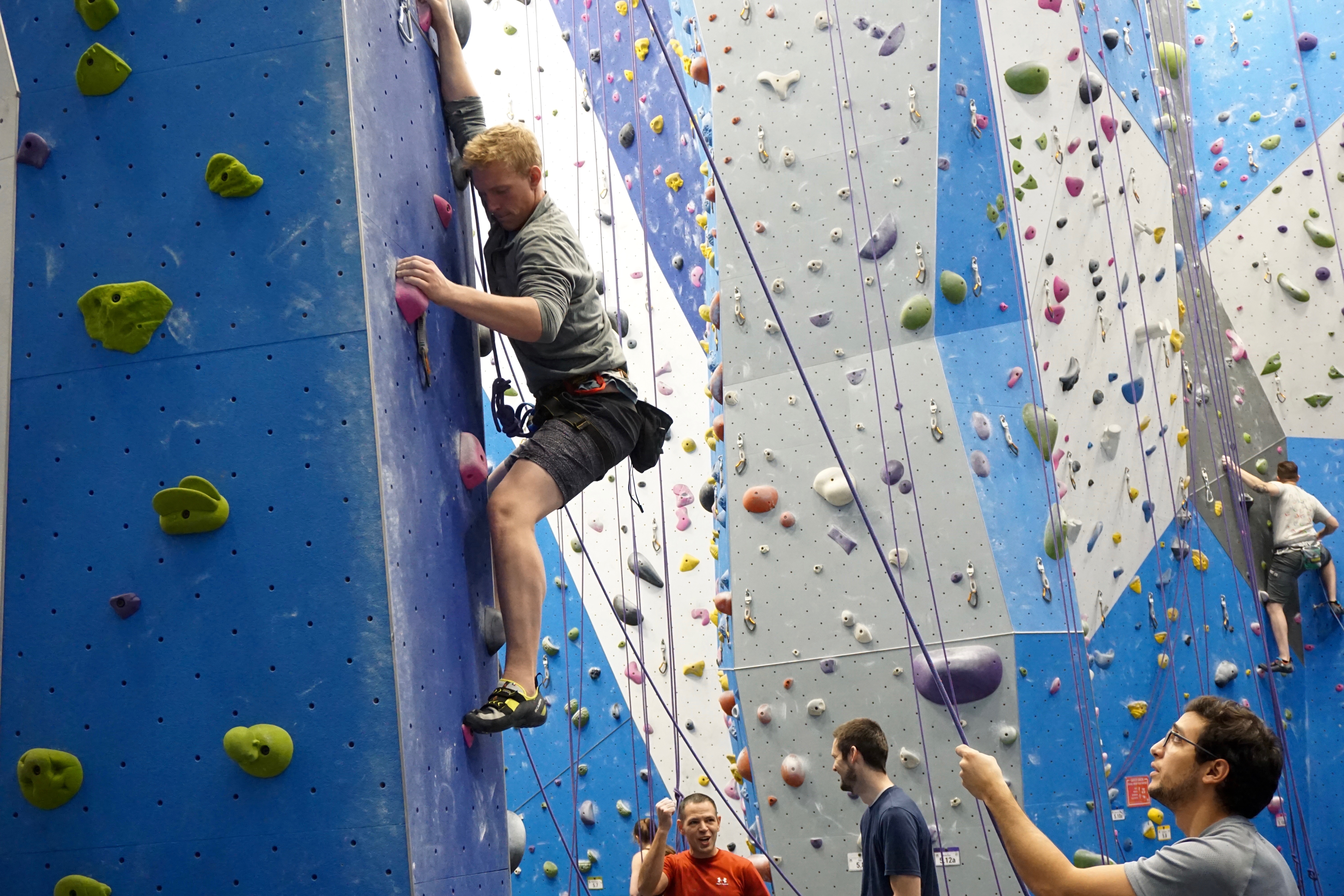 So many people to meet while indoor gym climbing