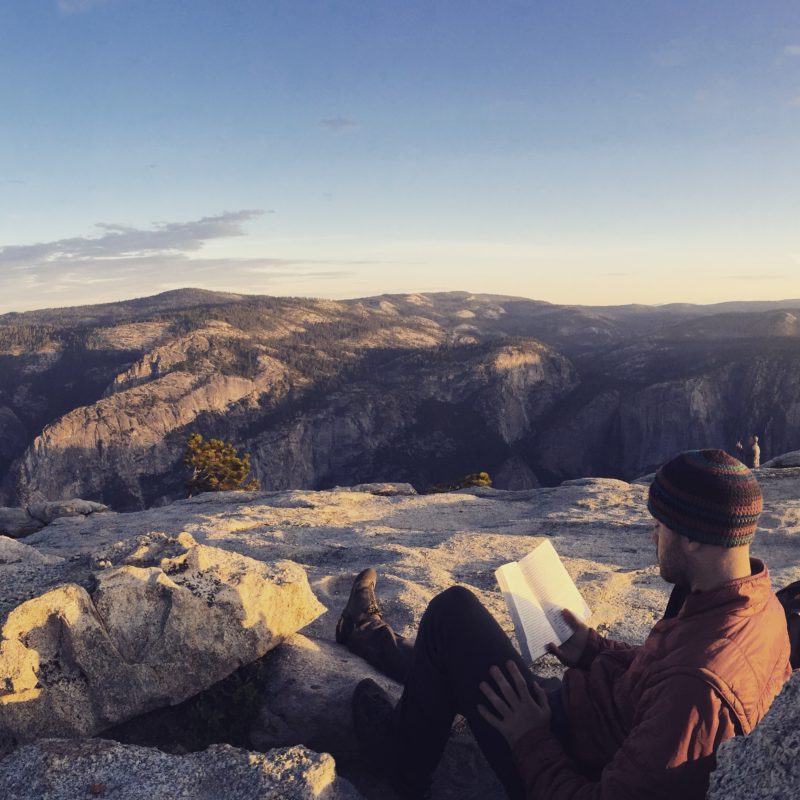 Morning meditations on the top of a mountain.