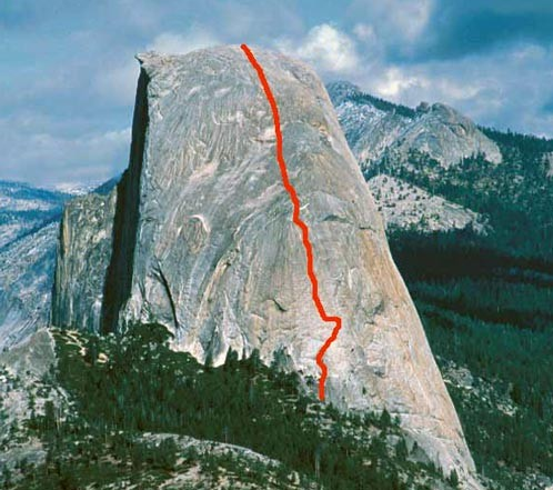 Map of Snake Dike on Half Dome