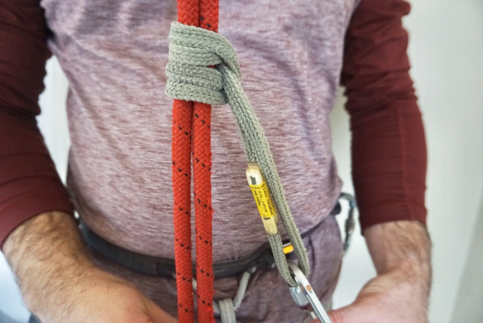 Climbing hitches: A prusik