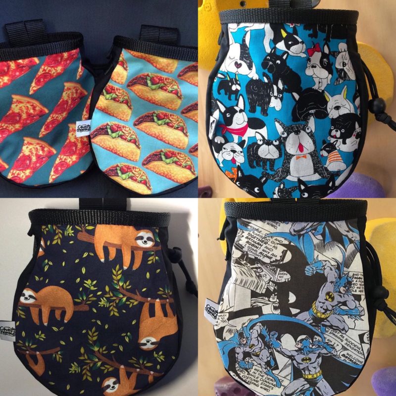 Unique chalk bags from Chalk Monkey