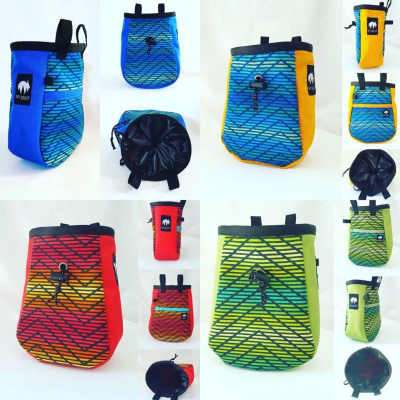 Unique chalk bags from Mt. Gruff Apparel