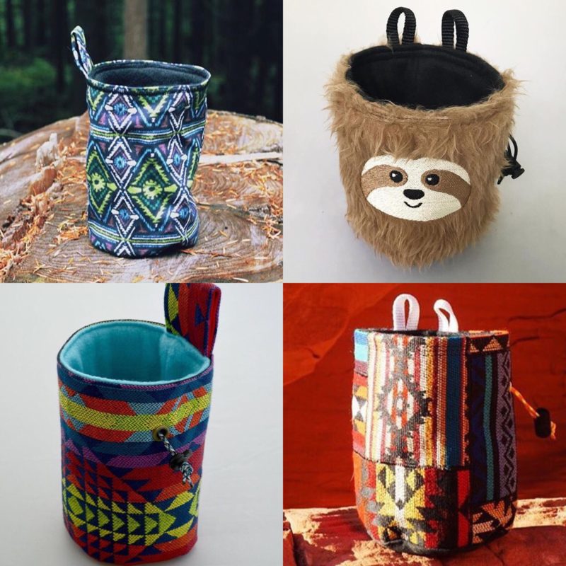 Unique chalk bags from Nate and Bear Chalk Bags