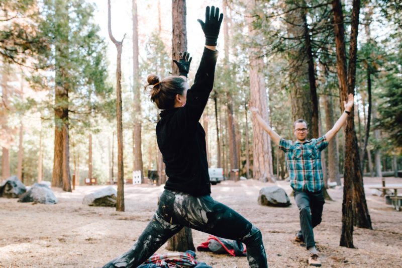 Yoga Fart - Doing yoga in Yosemite