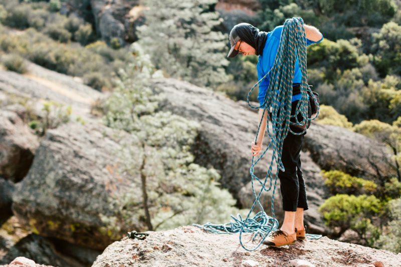 old climbing rope - use it as long as you can!