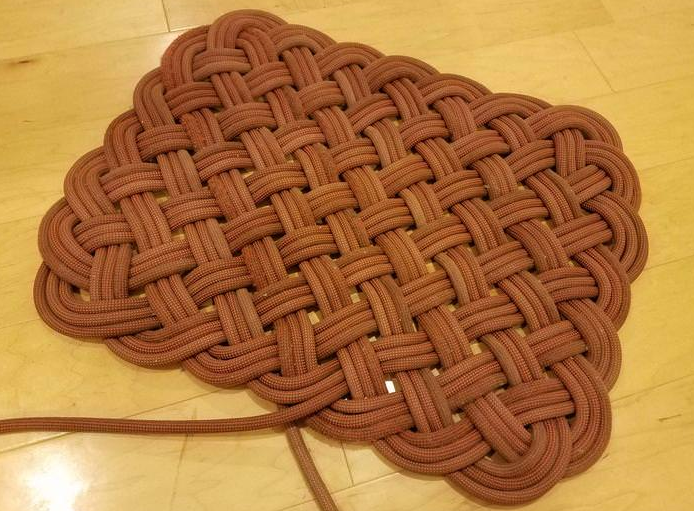 old climbing rope rug