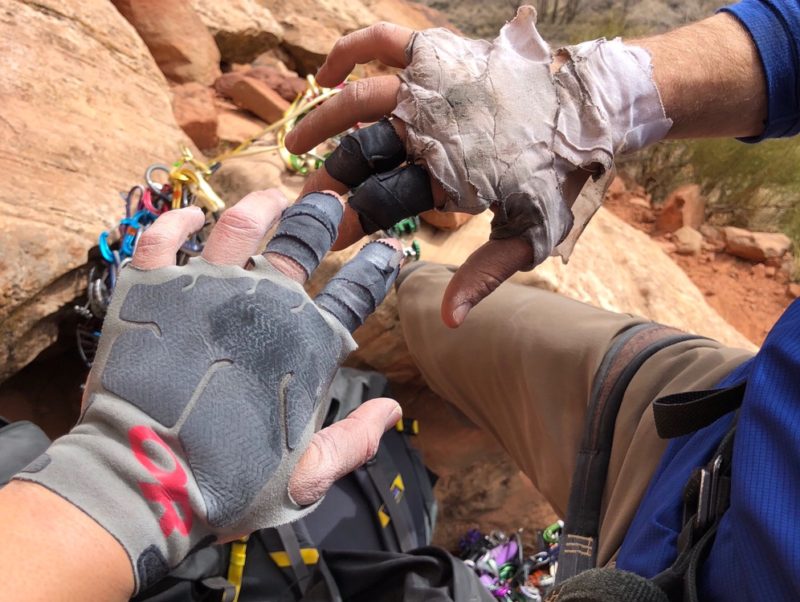  climbing tape versus outdoor research splitter glove