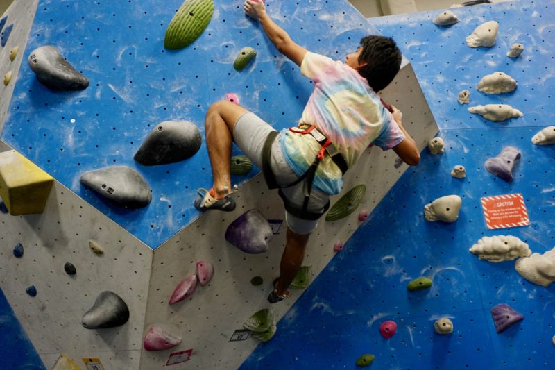 climbing lingo - bouldering with a harness on