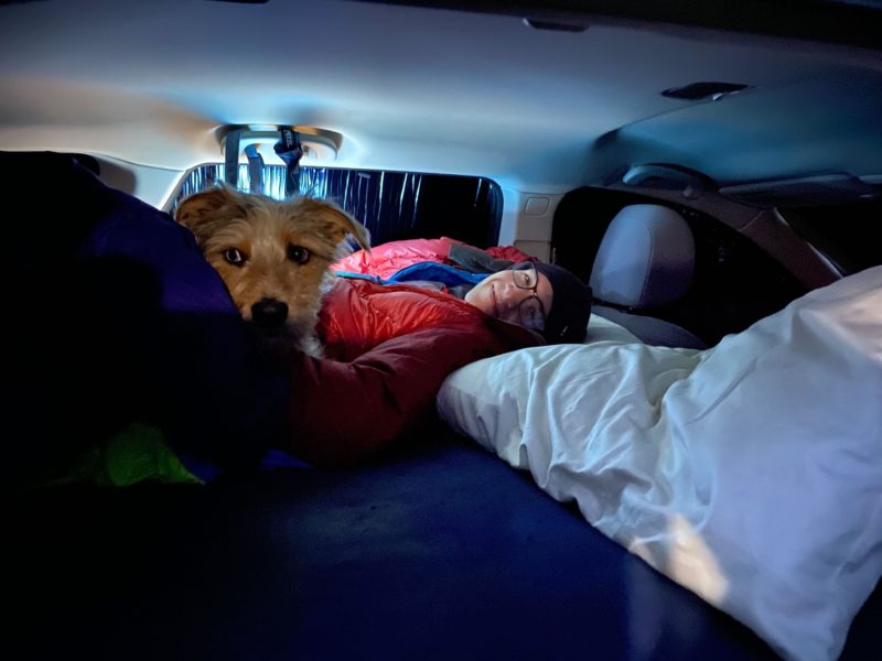 sleeping in car